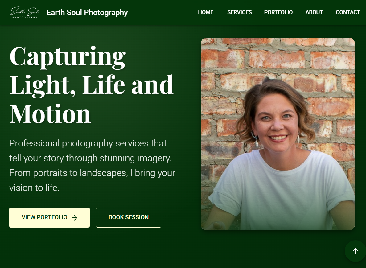 Earth Soul Photography website preview